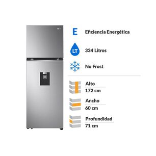 Refrigerador Top Freezer LG VT34WPP / No Frost / 334 Litros / E